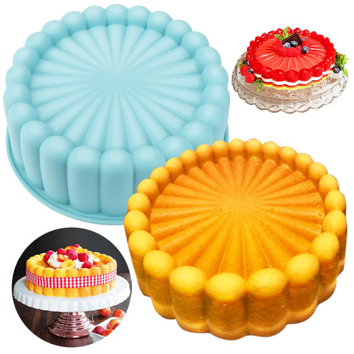 Silicone Charlotte Cake Pan, 8 Inch Non-Stick Round Silicone Molds for Cheesecake, Chocolate Cake, Brownie, Tart, Pie, Flan, Bread Baking Pans, Birthday, Party Silicone Charlotte Cake Pan, 8 Inch Non-Stick Round Silicone Molds for Cheesecake, Chocolate Cake, Brownie, Tart, Pie, Flan, Bread Baking Pans, Birthday, Party