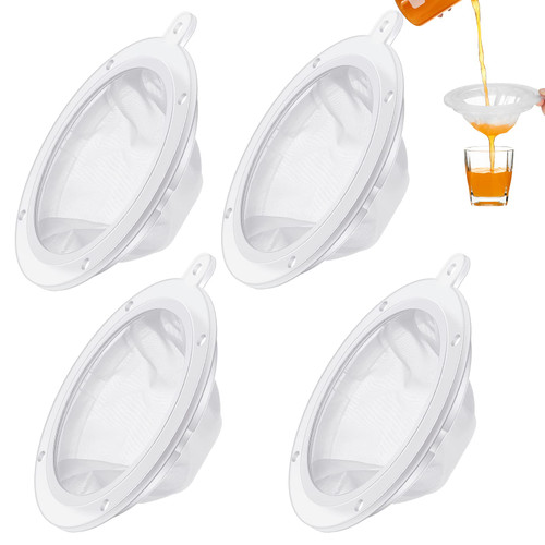 4 Pieces 200 Mesh Filter Food Filter Strainer Sieve Fine Mesh Nylon Mesh Colander Plastic Mesh Sieve for Filtering Yogurt Juice Milk Honey 5 Inch Kitchen Funnels 4 Pieces 200 Mesh Filter Food Filter Strainer Sieve Fine Mesh Nylon Mesh Colander Plastic Mesh Sieve for Filtering Yogurt Juice Milk Honey 5 Inch Kitchen Funnels
