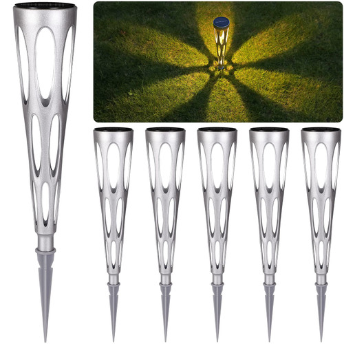 ARMXY Solar Pathway Lights, 6 Pack Solar Outdoor Lights, Waterproof Solar Garden Lights, Auto On/Off Solar Walkway Lights for Garden, Landscape, Path, Yard, Patio, Driveway, Pathway(Silver) ARMXY Solar Pathway Lights, 6 Pack Solar Outdoor Lights, Waterproof Solar Garden Lights, Auto On/Off Solar Walkway Lights for Garden, Landscape, Path, Yard, Patio, Driveway, Pathway(Silver)