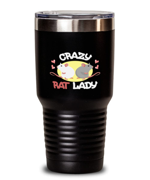 30 oz Tumbler Stainless Steel InsulatedFunny Crazy Rat Lady Sassy Sarcasm Quote