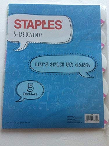 Staples 5-Tab dividers