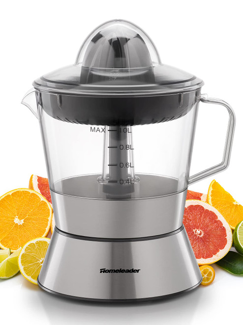 Homeleader Electric Citrus Juicer, Orange Juicer with Pulp Control Filter, Lemon Squeezer Electric for Grapefruit Orange Lemon Lime