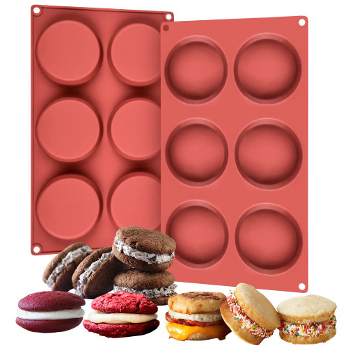 CAKETIME Silicone Muffin Top Pans - Whoopie Pie Pan 3" Round Silicone Baking Pan for English muffins, Whoopie Pies, Corn Bread, Egg bites, Tarts 2 Pack CAKETIME Silicone Muffin Top Pans - Whoopie Pie Pan 3" Round Silicone Baking Pan for English muffins, Whoopie Pies, Corn Bread, Egg bites, Tarts 2 Pack