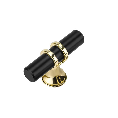 Haliwu 10 Pack Cabinet Knobs, Black&Gold Cabinet Knobs Kitchen Cabinet Knobs Kitchen Hardware Knob, Single Hole Knob T Bar Knob for Cabinet