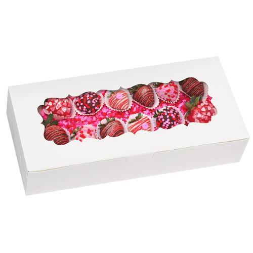TOMNK 48pcs Cookie Boxes 12in White Bakery Boxes with Window Treat Boxes Pastry Boxes Dessert Boxes for Chocolate Strawberries Muffins Donuts and Party Favor 12x5.5x2.5 Inches TOMNK 48pcs Cookie Boxes 12in White Bakery Boxes with Window Treat Boxes Pastry Boxes Dessert Boxes for Chocolate Strawberries Muffins Donuts and Party Favor 12x5.5x2.5 Inches
