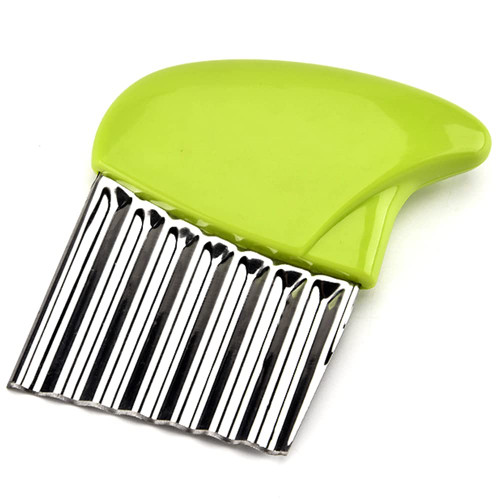 Crinkle Cutter Stainless Steel Potato Carrot Chip Vegetable Crinkle Wavy Chopper Cutter French Fry Slicer Crinkle Cutter Stainless Steel Potato Carrot Chip Vegetable Crinkle Wavy Chopper Cutter French Fry Slicer