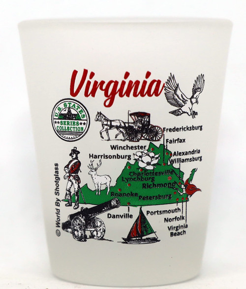 Virginia US States Series Collection Shot Glass Virginia US States Series Collection Shot Glass