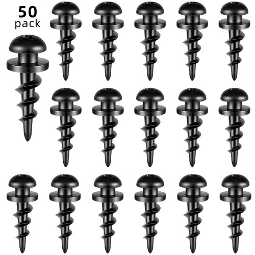 Hotop 50 Pieces Double Headed Picture Hanging Nails Picture Hangers Photo Hanging Hook Hangers Small Head Picture Screws Decorative for Home Office Drywall (Black)