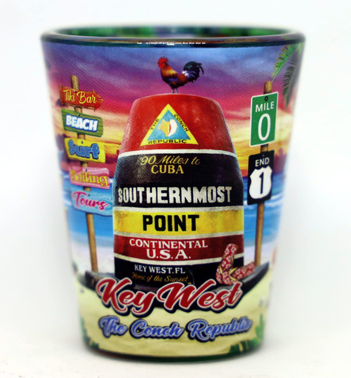 Key West Florida Scene In-and-Out Shot Glass