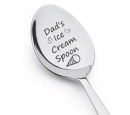 Dad Father Gifts from Daughter Son Dad's Ice Cream Spoon for Father Daddy Funny Ice Cream Lovers Gifts for Best Dad Father Daddy Birthday Fathers Day Gift Coffee Spoons