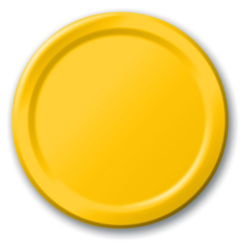 Creative Converting Touch of Color 24 Count Paper Lunch Plates, School Bus Yellow