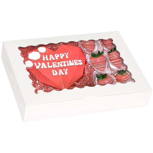 TOMNK 30pcs Cookie Boxes 14x10x2.5 Inch Large Dessert Bakery Boxes with Window White Treat Boxes for Pies Chocolate Strawberries Muffins Donuts Pastry Dessert and Party Favor TOMNK 30pcs Cookie Boxes 14x10x2.5 Inch Large Dessert Bakery Boxes with Window White Treat Boxes for Pies Chocolate Strawberries Muffins Donuts Pastry Dessert and Party Favor