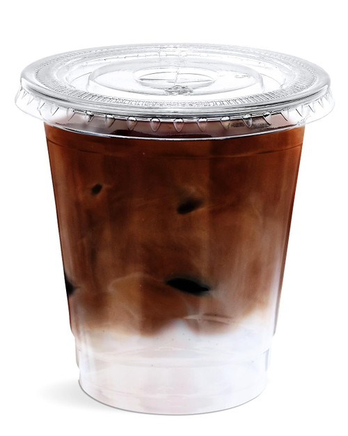 SHOPDAY Disposable Plastic Cups with Lids 8oz Clear Plastic Cups 50 Pack, Cold Drink Containers Party Cups for Beverage Coffee Soda Juice Smoothie