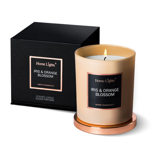 Scented Soy Candles, Candles for Home Scented, Aromatherapy Candle with 35 Hours Burn Time, Medium Jar Candle 7.58 oz, Iris & Orange Blossom Scented Soy Candles, Candles for Home Scented, Aromatherapy Candle with 35 Hours Burn Time, Medium Jar Candle 7.58 oz, Iris & Orange Blossom