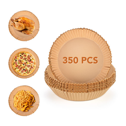 Air Fryer Disposable Paper Liner-350PCS Parchment Paper Sheets,Round Air Fryer Parchment Paper, Non-Stick Food Grade Parchment Paper for Air Fryer,Baking,Cooking 7.9Inch