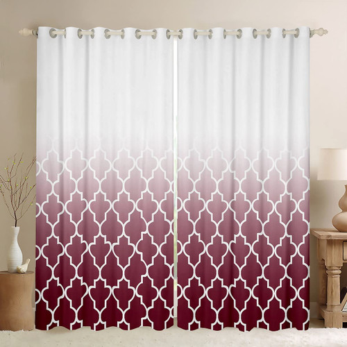 Feelyou Geometric Curtain Geometry Darkening Window Drapes for Bedroom Stripe Line Gradient Red White Blackout Curtains(30%-50%) Modern Art Window Treatments Decor (2 Panels, 42 x 63 Inch) Feelyou Geometric Curtain Geometry Darkening Window Drapes for Bedroom Stripe Line Gradient Red White Blackout Curtains(30%-50%) Modern Art Window Treatments Decor (2 Panels, 42 x 63 Inch)