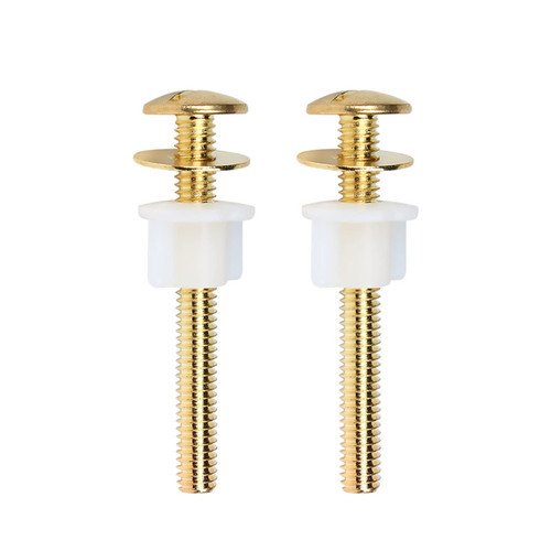 2Pcs Toilet Seat Screws, Toilet Seat Hinge Bolts and Nuts, Universal Toilet Seat Hinge Bolt Screw for Top Mount Toilet Seat, Heavy Duty Toilet Seat Hinge Bolts with Plastic Nuts and Metal Washers