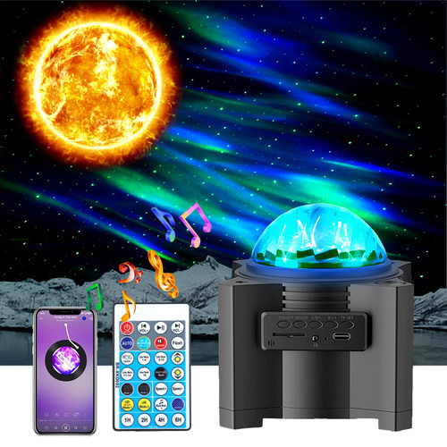 Galaxy Projector ,Northern Light Aurora Projector for Bedroom with Music Bluetooth Speaker and Star Projector (Black) Galaxy Projector ,Northern Light Aurora Projector for Bedroom with Music Bluetooth Speaker and Star Projector (Black)
