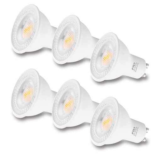 FTL GU10 Led Bulb 5000K Daylight White Dimmable Spot Light 6W 600LM 50W Halogen Replacement Bulbs for Track Lighting, Ceiling Recessed Lighting, 6-Pack FTL GU10 Led Bulb 5000K Daylight White Dimmable Spot Light 6W 600LM 50W Halogen Replacement Bulbs for Track Lighting, Ceiling Recessed Lighting, 6-Pack