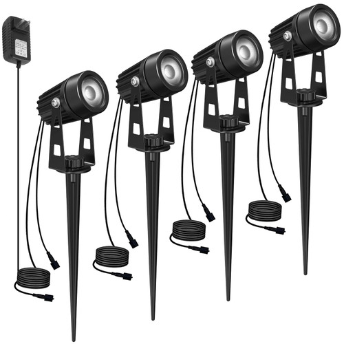 Daoseolo LED Outdoor Landscape Lighting, 6W 120V Low Voltage Landscape Lights with Transformer, IP65 Waterproof Outdoor Landscape Spotlights Kit for Yard Lawn Garden Walls Trees(4 Pack Warm White) Daoseolo LED Outdoor Landscape Lighting, 6W 120V Low Voltage Landscape Lights with Transformer, IP65 Waterproof Outdoor Landscape Spotlights Kit for Yard Lawn Garden Walls Trees(4 Pack Warm White)