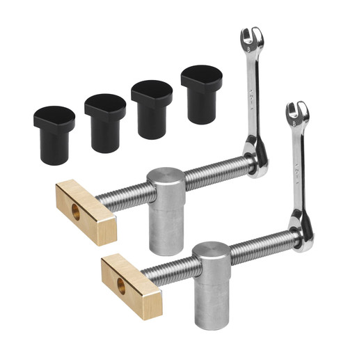 2 Sets Woodworking Adjustable Desktop Clip, Woodworking Desktop Clip Adjustable Clamp with Bench Dogs for 19/20MM Hole, Brass Stainless Steel Fixture Vise Benches Carpenter Tool (19mm Black)