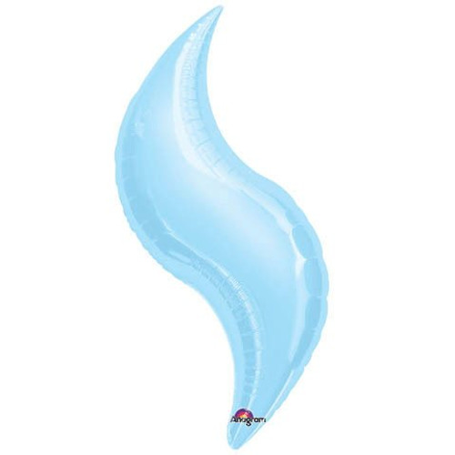 Anagram International Curve Foil-Flat-Balloon, 36", Pastel Blue Anagram International Curve Foil-Flat-Balloon, 36", Pastel Blue