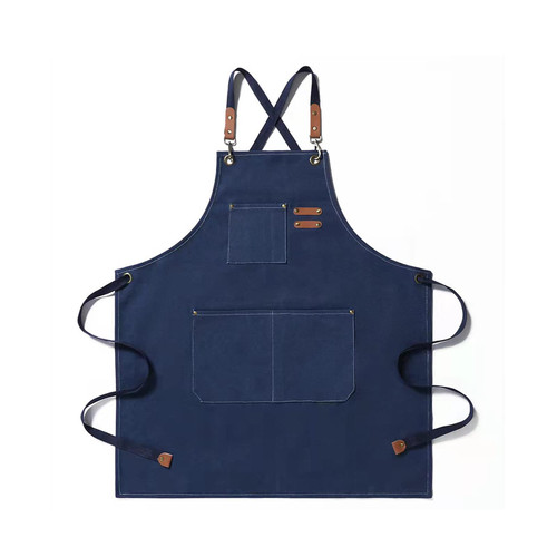 Chef Apron with pocket Canvas Cross Back Apron Adjustable Straps for Kitchen Cooking, Artists Painting, Coffee Shop Apron Chef Apron with pocket Canvas Cross Back Apron Adjustable Straps for Kitchen Cooking, Artists Painting, Coffee Shop Apron