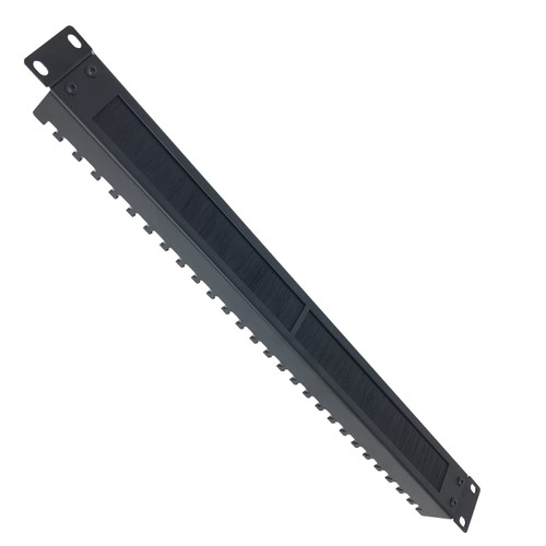 HQYing 1U Rack Mount Cable Management Brush Panel with Tidy Brush Slots for Cable Entry in 19-inch Server Rack or Cabinet