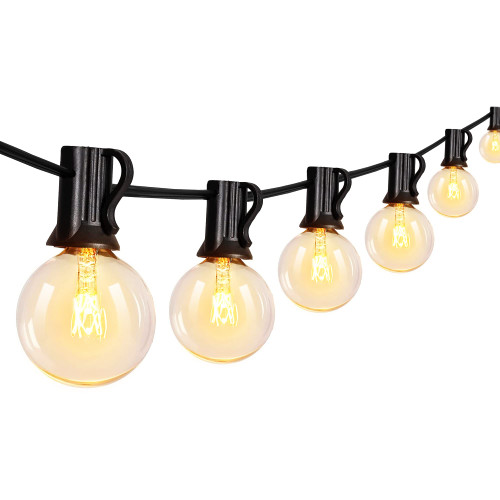 RODANNY Outdoor String Lights 25FT Globe Patio Lights with 25+2 Shatterproof G40 Bulbs? Waterproof Connectable Outside Hanging Light for Backyard Porch Party Decor E12 Socket 2700K Dimmable