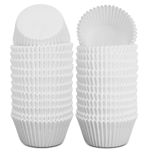 Cokiecan 600 Pcs White Cupcake Liners Standard Size Baking Cups Food-Grade Greaseproof Paper Muffin Liners, No Smell Cupcake Wrappers for Wedding Birthday Party