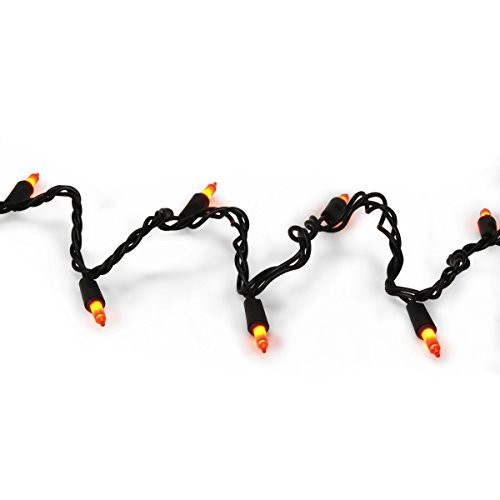 Darice 6201-26 50-Piece Light Halloween Light Set, Orange