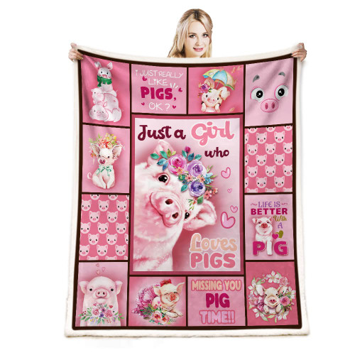 CYREKUD Pig Blanket,Pig Gifts for Pig Lovers Women,Cute Pig Gifts for Girls Throw Blanket,Just a Girl Who Loves Pigs Throw Blanket,Pig Themed Gifts Blanket for Couch Sofa Home Bedroom Decor 50"x 60" CYREKUD Pig Blanket,Pig Gifts for Pig Lovers Women,Cute Pig Gifts for Girls Throw Blanket,Just a Girl Who Loves Pigs Throw Blanket,Pig Themed Gifts Blanket for Couch Sofa Home Bedroom Decor 50"x 60"