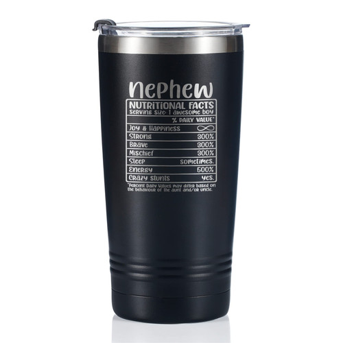 Onebttl Nephew Gifts from Aunt, Uncle, Insulated Stainless Steel Tumbler Coffee Mug with Lid and Straw, Perfect for Birthday, Christmas, 20oz/590ml Onebttl Nephew Gifts from Aunt, Uncle, Insulated Stainless Steel Tumbler Coffee Mug with Lid and Straw, Perfect for Birthday, Christmas, 20oz/590ml