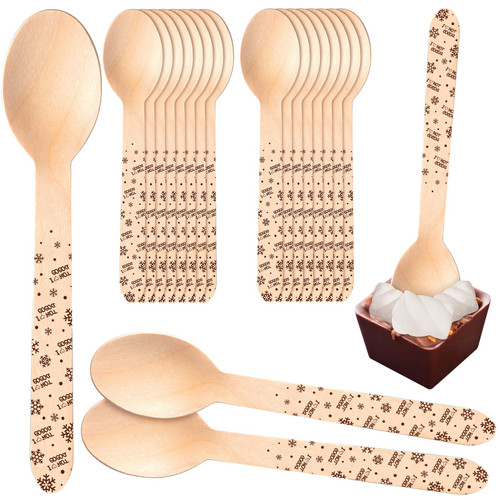 100 Pcs Wooden Hot Chocolate Spoons Hot Cocoa Spoons Winter Bar Stirring Spoons Snowflake Wooden Marshmallow Spoons Christmas Candy Cane Spoons for Bombs Candy Baking (Snowflake) 100 Pcs Wooden Hot Chocolate Spoons Hot Cocoa Spoons Winter Bar Stirring Spoons Snowflake Wooden Marshmallow Spoons Christmas Candy Cane Spoons for Bombs Candy Baking (Snowflake)