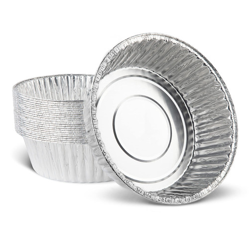 PLASTICPRO 10'' Inch Round Tin Foil Pans Disposable Aluminum, Extra Deep Freezer & Oven Safe - For Baking, Cooking, Storage, Roasting, & Reheating, Pack of 20 PLASTICPRO 10'' Inch Round Tin Foil Pans Disposable Aluminum, Extra Deep Freezer & Oven Safe - For Baking, Cooking, Storage, Roasting, & Reheating, Pack of 20