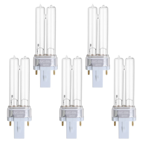 Poweka LB4000 Replacement Bulb Compatible with Germ-Guardian AC4825 AC4800, AC4300BPTCA, AC4850 & AC4900 Air Purifier(5PCS)