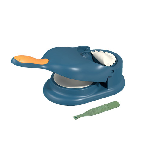 365Home?Upgrade?2 in 1 Dumpling Maker Press, Dumpling Skin Maker Machine, Empanada Maker Press, Multifunctional DIY Manual Dumpling Press Mold Set (Blue)
