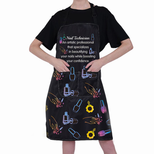 JNIAP Nail Technician Apron Nail Tech Gifts Manicurists Apron Nail Artist Nail Salons Apron With Pockets Adjustable Neck(nail apron JNIAP Nail Technician Apron Nail Tech Gifts Manicurists Apron Nail Artist Nail Salons Apron With Pockets Adjustable Neck(nail apron
