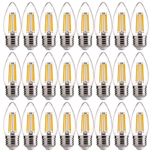 ALAMPEVER E26 Light Bulb, Chandelier Light Bulbs 60 Watt Equivalent, Dimmable B11 LED Candelabra Light Bulbs 4.5W, 2700K Soft White, CRI80, 450LM, 24 Pack ALAMPEVER E26 Light Bulb, Chandelier Light Bulbs 60 Watt Equivalent, Dimmable B11 LED Candelabra Light Bulbs 4.5W, 2700K Soft White, CRI80, 450LM, 24 Pack