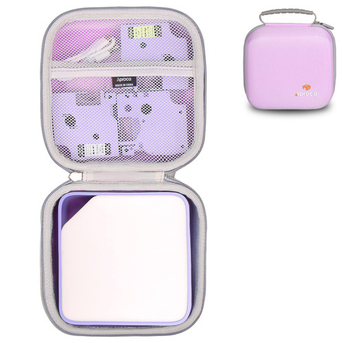 Aproca Purple Hard Travel Storage Case, for Vixic Label Makers D1600 Label Maker Machine