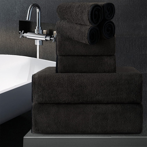 8 Piece Microfibers Towel Set,2 Bath Towels,2 Hand Towels,4 Washcloths,Extra Large Bath Towel for Bathroom Hotel Spa Gym,Highly Absorbent Oversized Bath Sheet,Soft Towel Set Brown Bathroom Towels