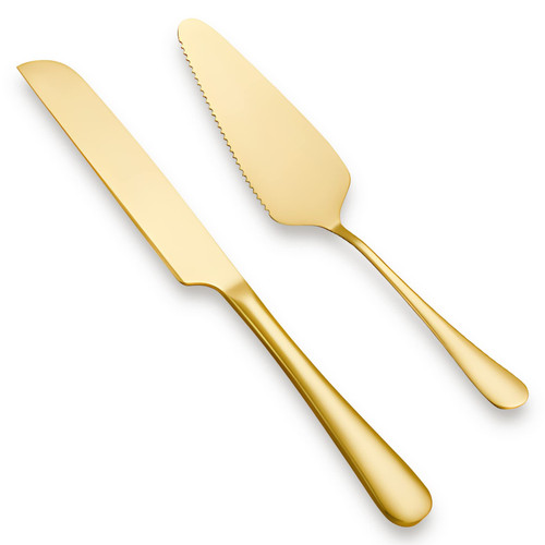 DUMING-IN Wedding Cake Knife and Server Set, Gold Stainless Steel Cake Pie Serving Set Gift Cake Cutting Set for Wedding, Birthday, Parties and Events DUMING-IN Wedding Cake Knife and Server Set, Gold Stainless Steel Cake Pie Serving Set Gift Cake Cutting Set for Wedding, Birthday, Parties and Events