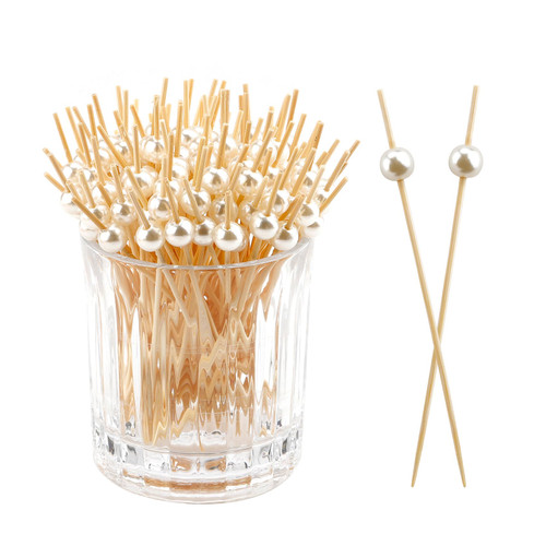 120PCS Cocktail Picks Toothpicks for Appetizers Cocktail Picks for Drinks Bamboo Toothpicks Cocktail Toothpicks Fancy Toothpicks for Appetizers White Pearl Toothpicks for Food Long Toothpicks 4.7Inch 120PCS Cocktail Picks Toothpicks for Appetizers Cocktail Picks for Drinks Bamboo Toothpicks Cocktail Toothpicks Fancy Toothpicks for Appetizers White Pearl Toothpicks for Food Long Toothpicks 4.7Inch