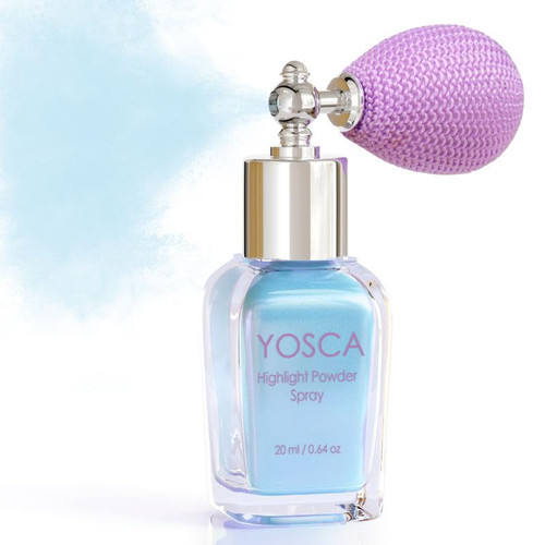 YOSCA Highlighter Powder Spray, 20ML Cosmetic Grade High Gloss Body Shimmer Powder Fairy Dust Highlighter Sparkle Face Makeup Setting Magic Diamond Glitter Spray Shimmer Face Body Skin Hair Clothes