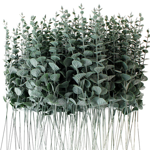 Baidekj 200 pcs Artificial Eucalyptus Stems Faux Greenery Leaves Decor Branches for Wedding Centerpiece Bouquet Home Decoration