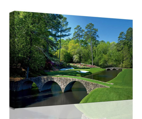 chenchenArt Augusta National Golf Course Wall Art - Augusta Golf Course 12th Hole Wall Art for Living Room Bedroom Bathroom Home Decorations Golf Art Canvas Prints Framed Ready to Hang(18''H x 24''W)
