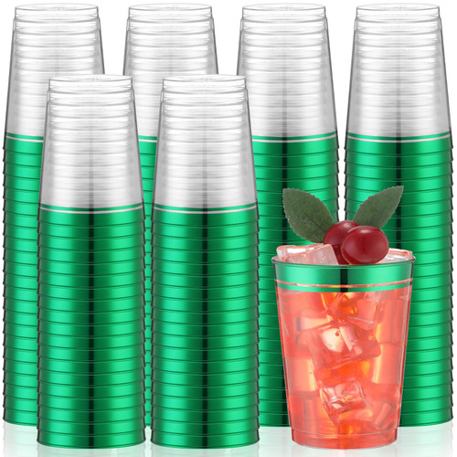 Zubebe 100 Pcs 10 oz Plastic Disposable Cups with Rim Clear Plastic Glasses Tumblers Double Rimmed Plastic Drinking Cups for Birthday Wedding Graduation Party Wine Cocktail Coffee Champagne (Green) Zubebe 100 Pcs 10 oz Plastic Disposable Cups with Rim Clear Plastic Glasses Tumblers Double Rimmed Plastic Drinking Cups for Birthday Wedding Graduation Party Wine Cocktail Coffee Champagne (Green)