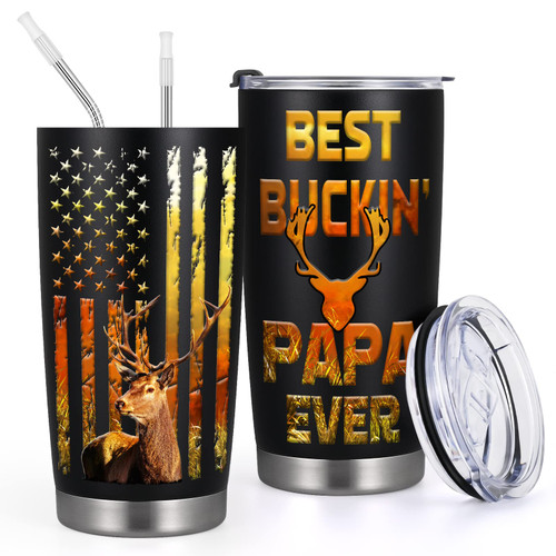 Lifecapido Dad Gifts - Best Buckin' Papa Ever 20oz Tumbler with Lids and Straw, Father's Day Gifts Birthday Gifts Christmas Gifts from Daughter or Son for Men Dad Father Papa Bonus Dad, Black Lifecapido Dad Gifts - Best Buckin' Papa Ever 20oz Tumbler with Lids and Straw, Father's Day Gifts Birthday Gifts Christmas Gifts from Daughter or Son for Men Dad Father Papa Bonus Dad, Black