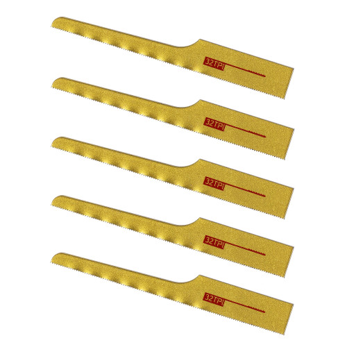 32T Reciprocating Saw Blade Set, Air Saw Hacksaw Blades Tools, 5 Pieces (32T Blades - 5pcs)