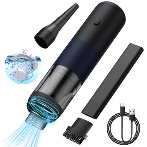 DERJLY Handheld Vacuum,Portable Mini Auto Vacuum Cleaner, Wireless Handheld Car Vacuum Cleaner, 6000 Pa Super Suction Power, Dust Buster Cordless Rechargeable for Car Home and Office